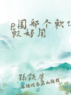 p图哪个软件比较好用