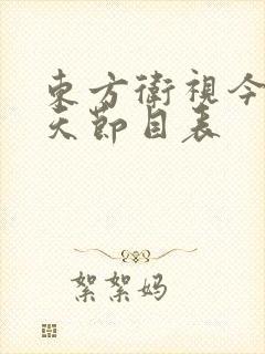东方卫视今天全天节目表