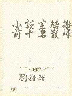 小说完结排行榜前十名巅峰之作