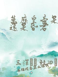 万历皇帝是明君还是昏君