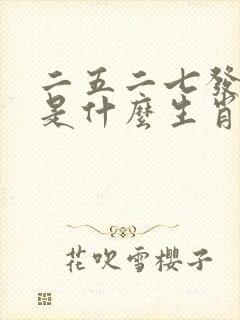 二五二七发大财是什么生肖