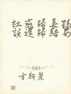 杜燕归长孙晏小说迟归结局