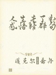 人生老了对感情感悟精辟句子
