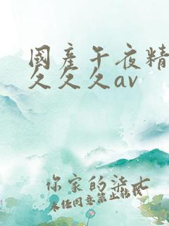 国产午夜精品久久久久av