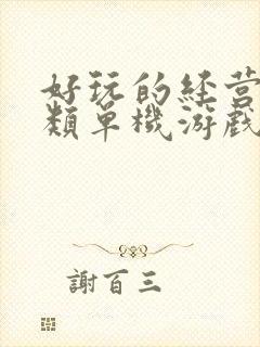 好玩的经营策略类单机游戏