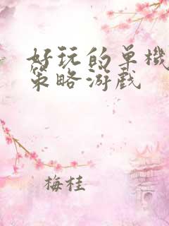 好玩的单机手机策略游戏
