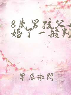 8岁男孩父母离婚了一般判给谁