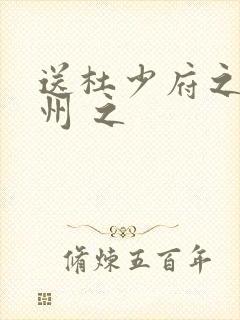 送杜少府之任蜀州 之