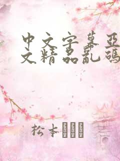 中文字幕亚洲中文精品乱码在线