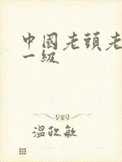中国老头老太婆一级