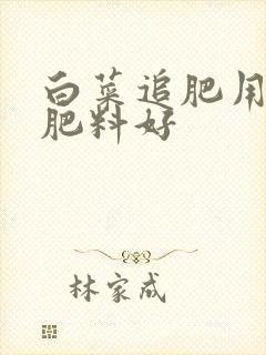 白菜追肥用什么肥料好