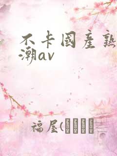 不卡国产熟女高潮av