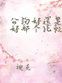 公狗好还是母狗好哪个比较温顺
