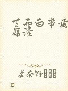下面白带黄色豆腐渣