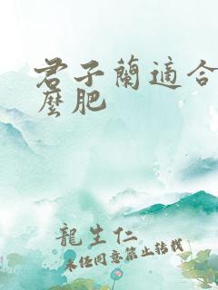 君子兰适合浇什么肥