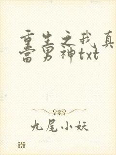 重生之我真没想当男神txt