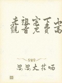 老祖宗下山在线观看免费高清完整版