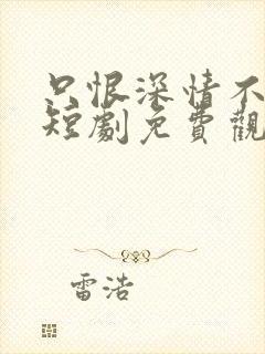 只恨深情不识鸢短剧免费观看全集