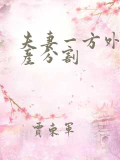 夫妻一方外遇财产分割