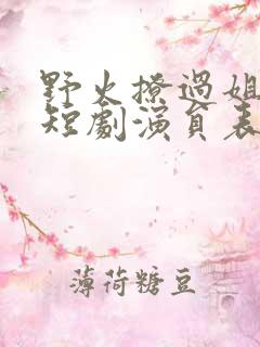 野火撩过姐姐心短剧演员表