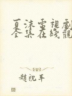 夏沫电视剧免费全集在线观看
