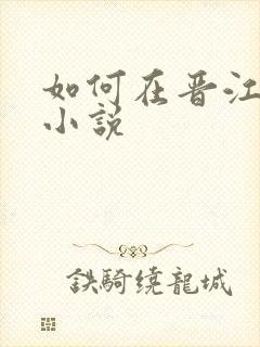 如何在晋江上写小说