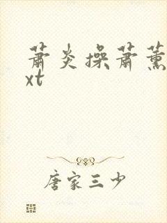 萧炎操萧薰儿txt