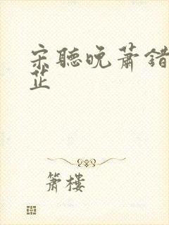 宋听晚萧错宋云芷