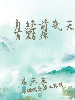 月经前几天阴道有点痒