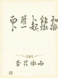白萝卜能和胡萝卜一起炖排骨吗