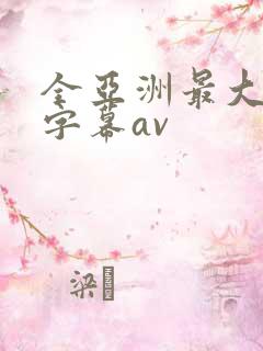 全亚洲最大中文字幕av