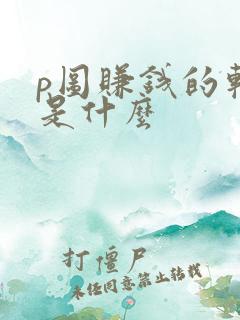 p图赚钱的软件是什么