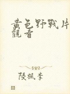 黄色野战片在线观看 黄色野战片在线观看