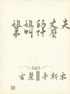 姐姐的丈夫的弟弟叫什么