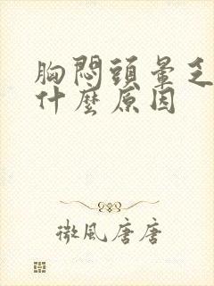 胸闷头晕乏力是什么原因