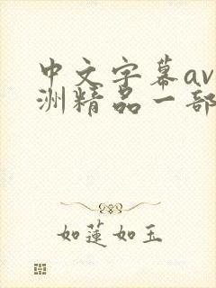 中文字幕av亚洲精品一部二部