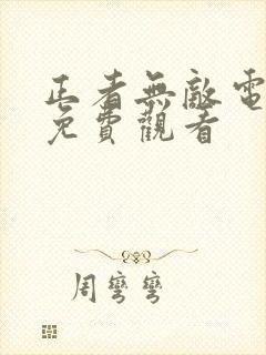 正者无敌电视剧免费观看