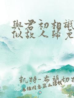 与君初相识·恰似故人归免费