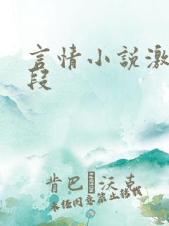 言情小说激情片段