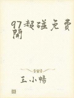 97超碰免费公开