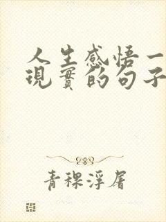 人生感悟一段很现实的句子