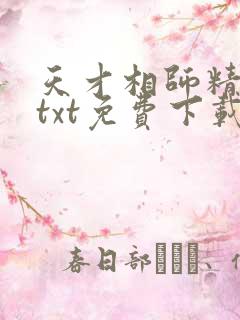 天才相师精校版txt免费下载
