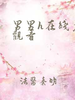 男男h在线免费观看