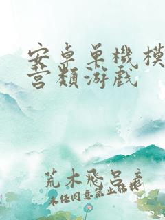 安卓单机模拟经营类游戏