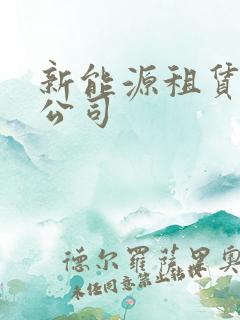 新能源租赁汽车公司
