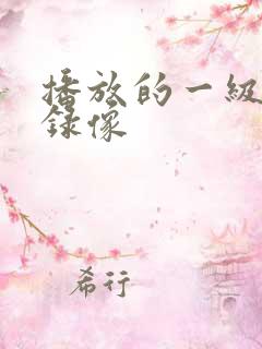 播放的一级黄色录像