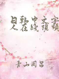 日韩中文字幕成人在线视频