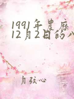 1991年农历12月2日的八字