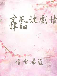 定风波剧情简介详细