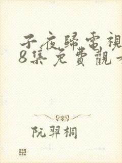 子夜归电视剧38集免费观看
